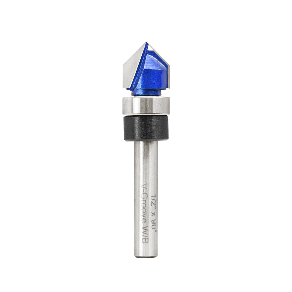 1/2" 90� V GROOVE ROUTER BIT WITH BEARIN