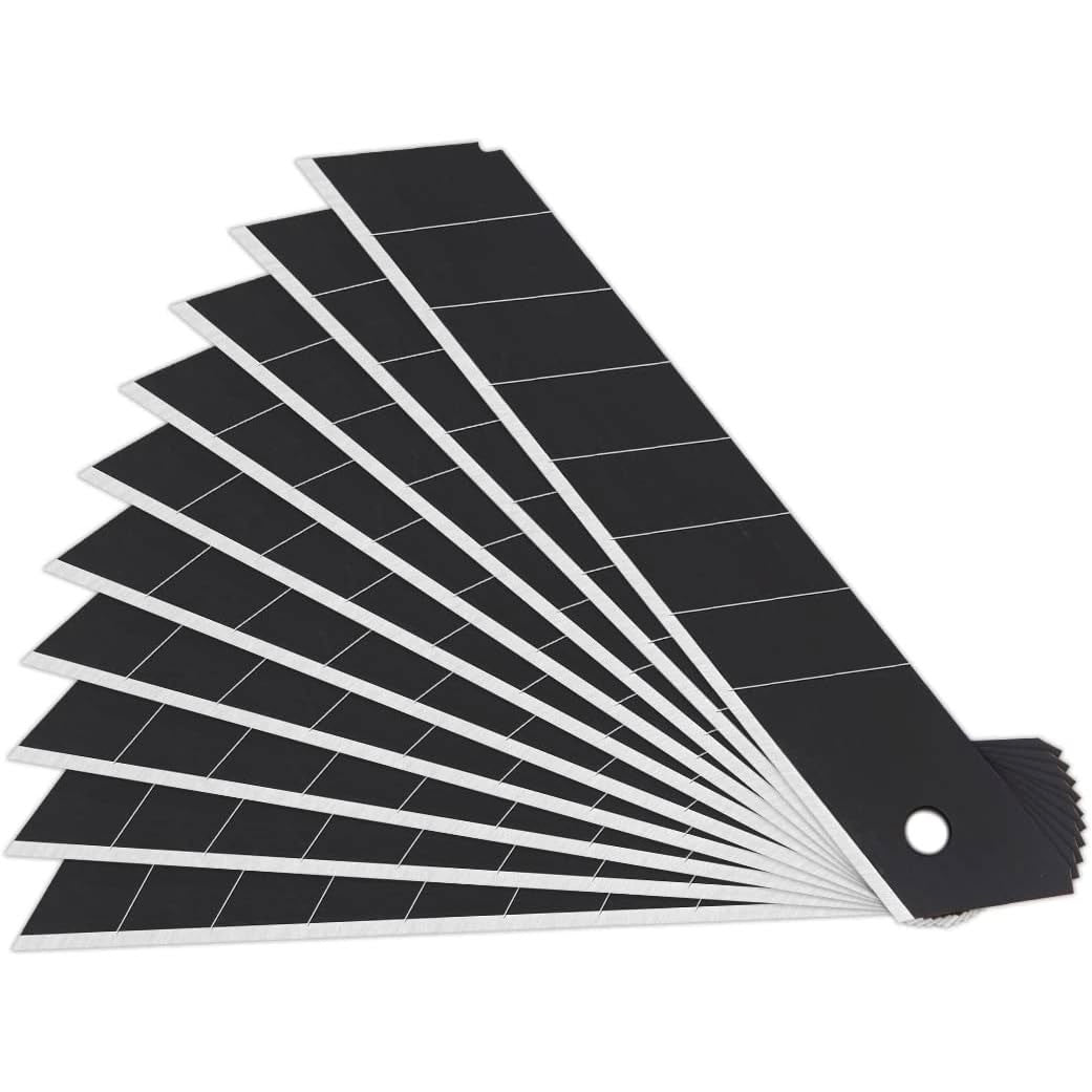 10 PC HEAVY DUTY BLACK BLADES 25MM