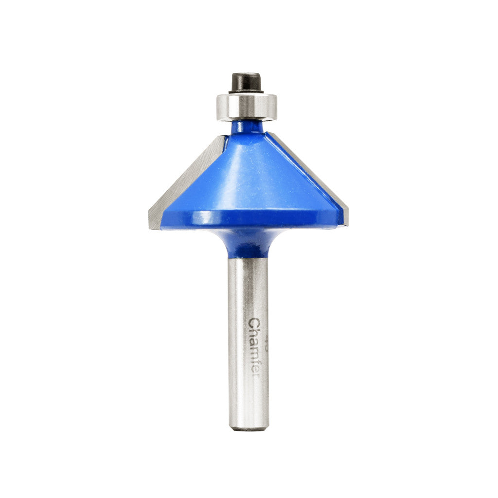 1 1/4" 45� CHAMFER ROUTER BIT 1/4" SHANK