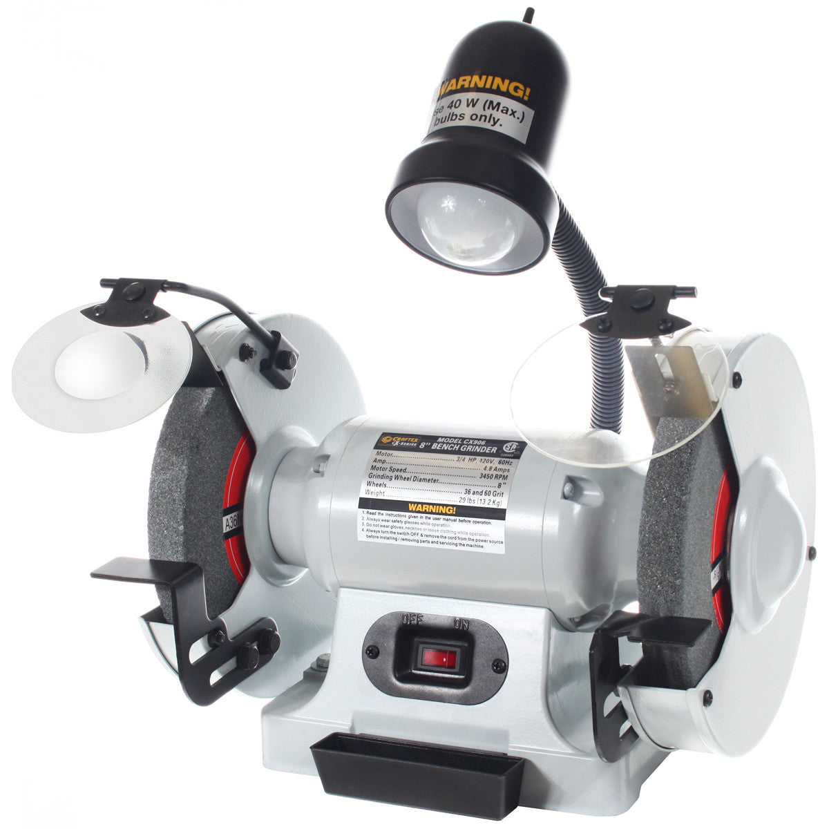8" BENCH GRINDER WITH LIGHT CX906
