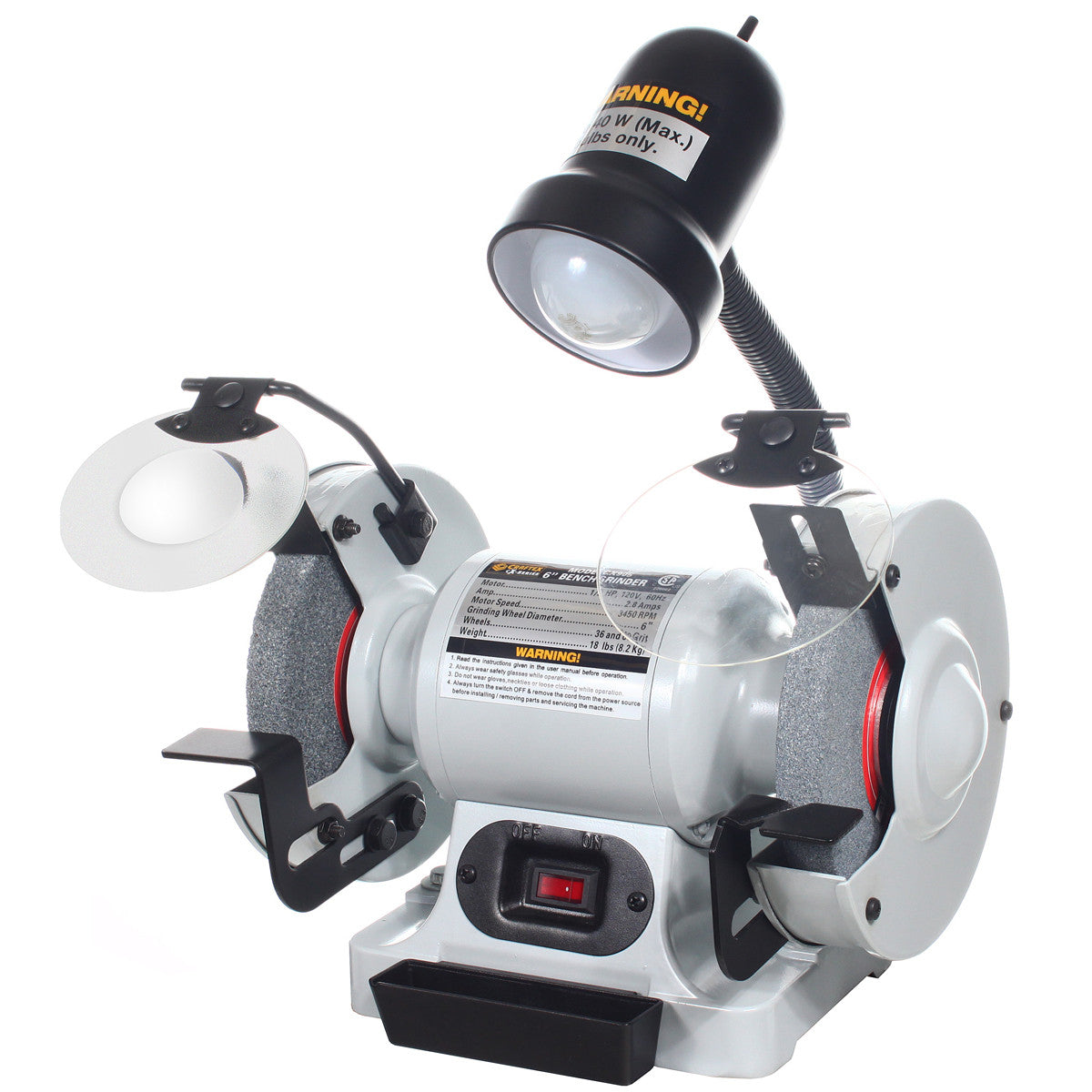 6" BENCH GRINDER WITH LIGHT CX905