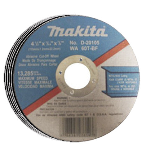 CUT OFF WHEEL THN 4 1/2" 10PCS MAKITA