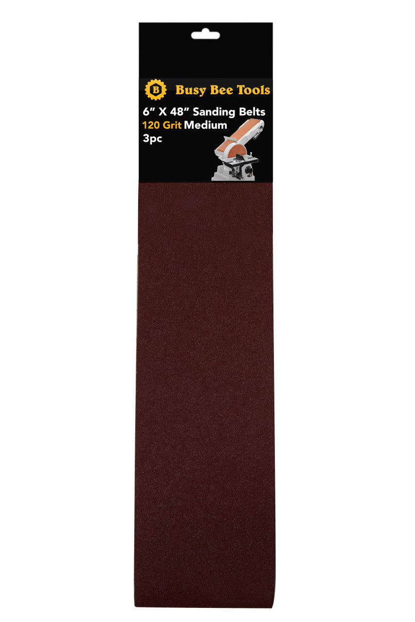 6" X 48" SANDING BELT 3PC 120G