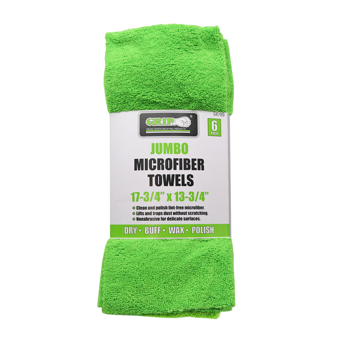 6 PK JUMBO TOWELS MICROFIBER