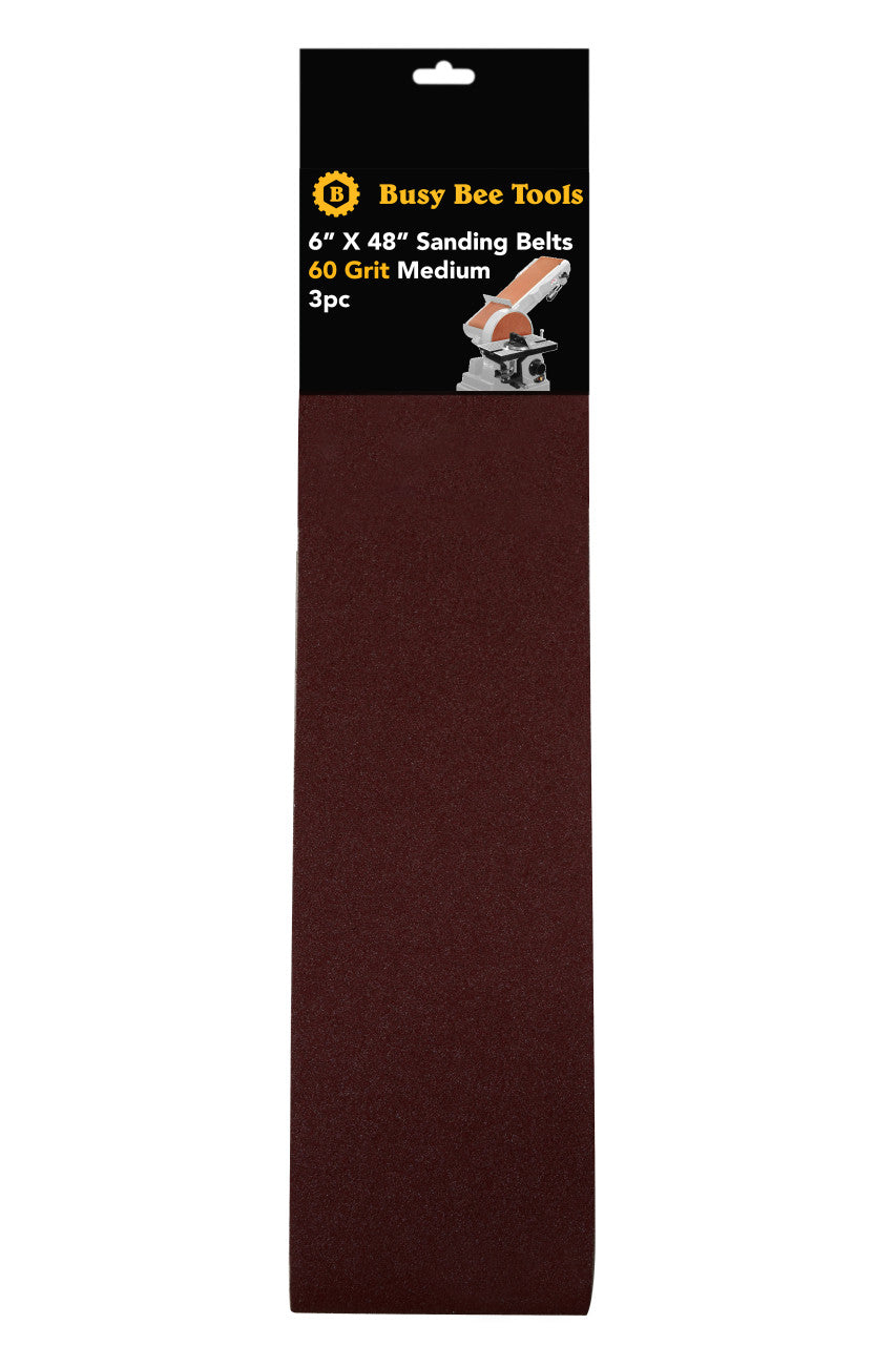 6" X 48" SANDING BELT 3PC 60G