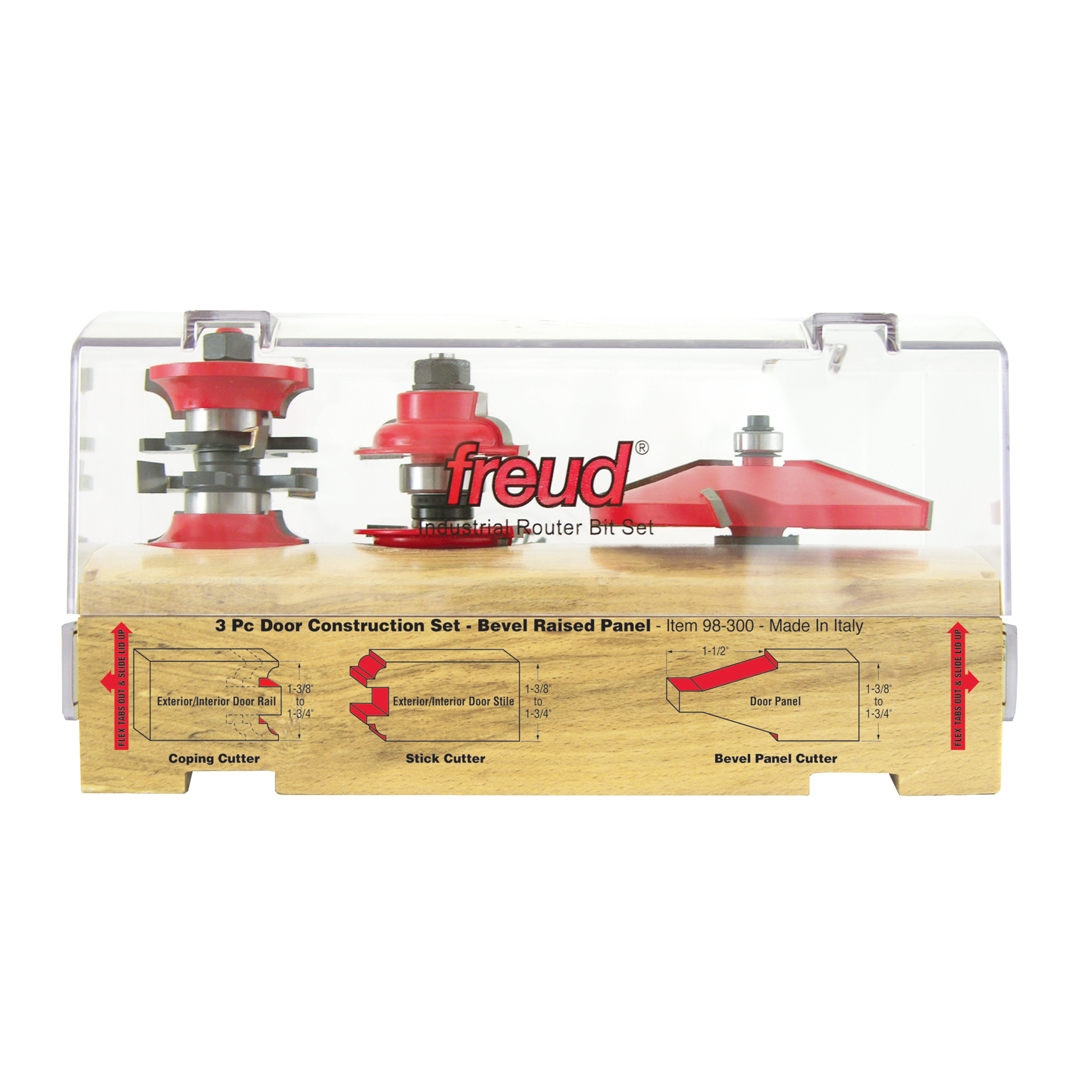 Freud 98-300 3 Piece Door Construction Bit Set