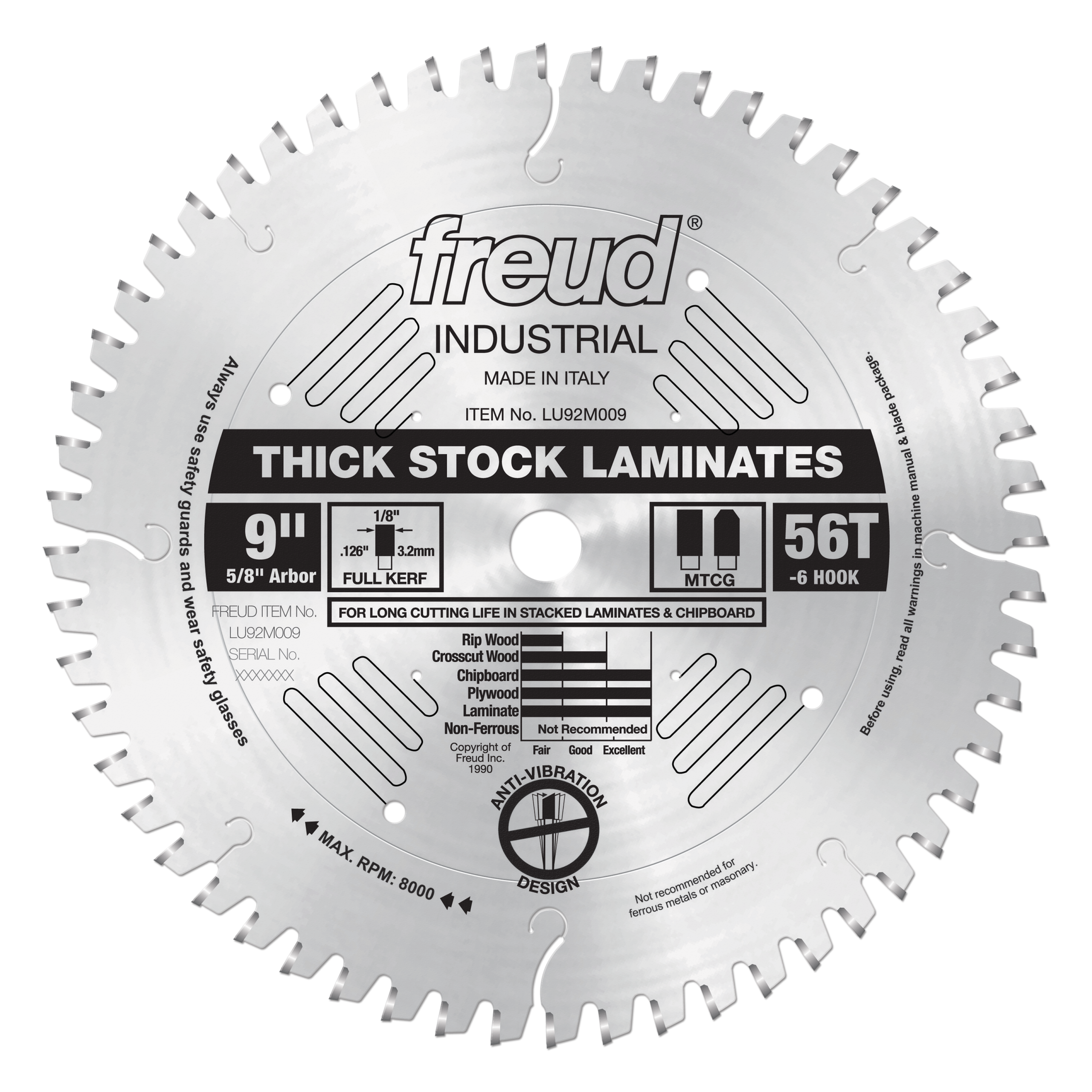 Freud LU92M009 9" Thick-Stock Laminate Blade