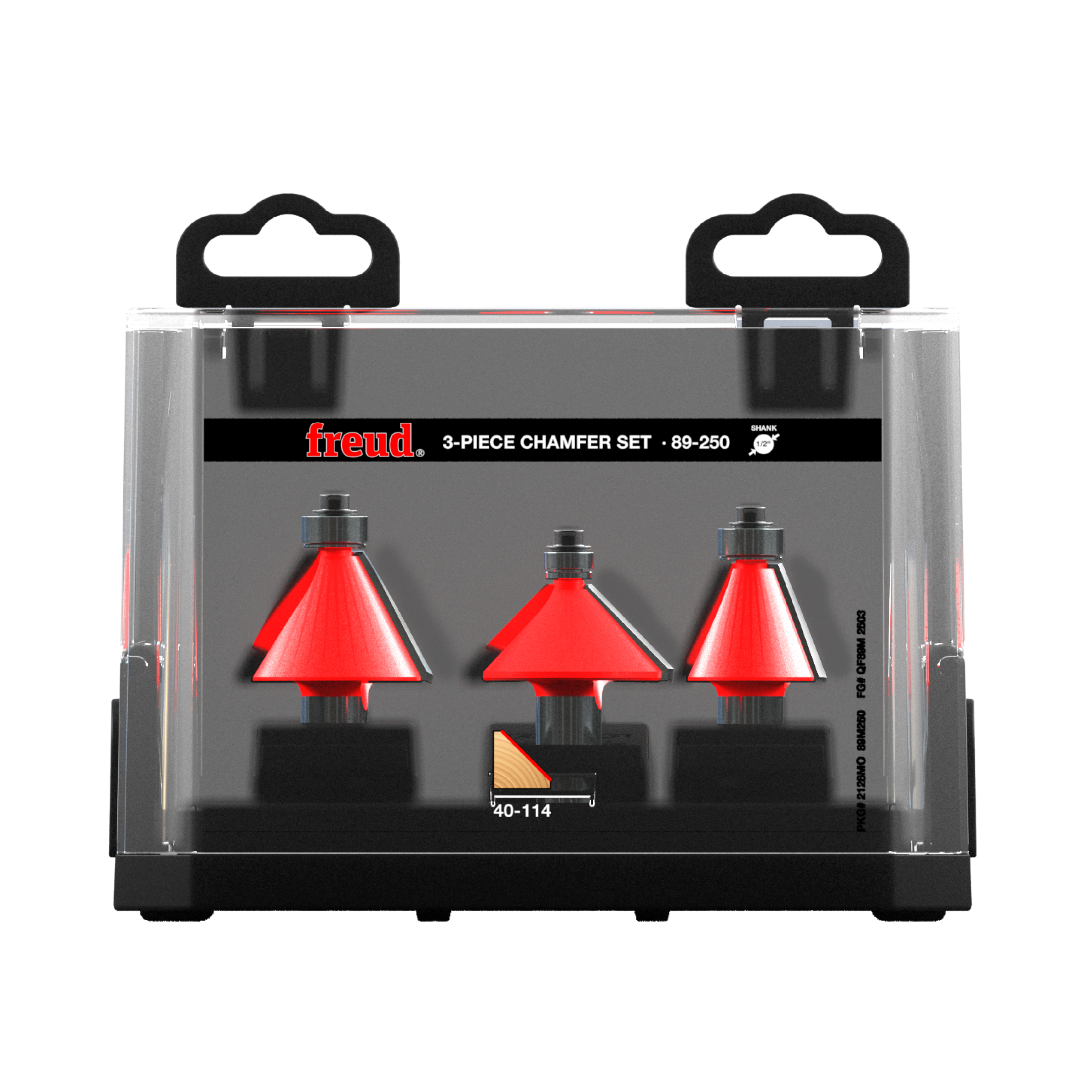 Freud 89-250 3 Piece Chamfer Bit Set