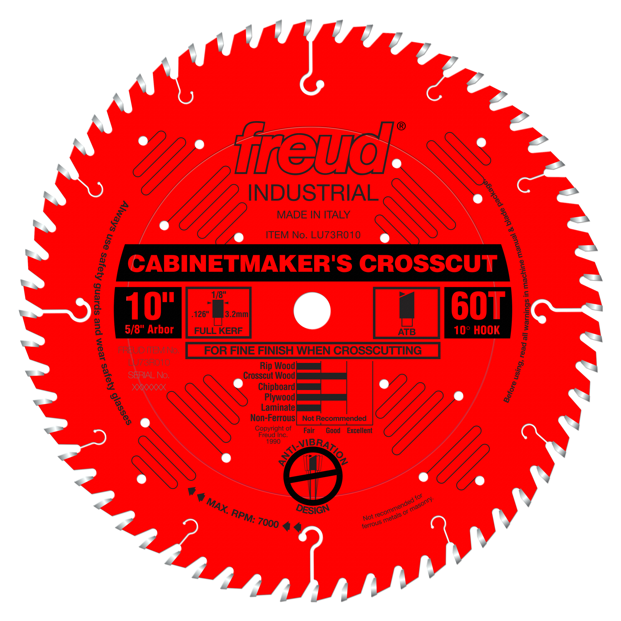 Freud LU73R010 10" Cabinetmaker’s Crosscut Blade