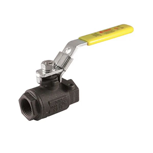 Jomar 100-972 3/8 Inch Carbon Steel Ball Valve 2 Piece, Full Port, Threaded Connection, 1000 WOG, Stainless Steel Ball and Stem – Carton of 10