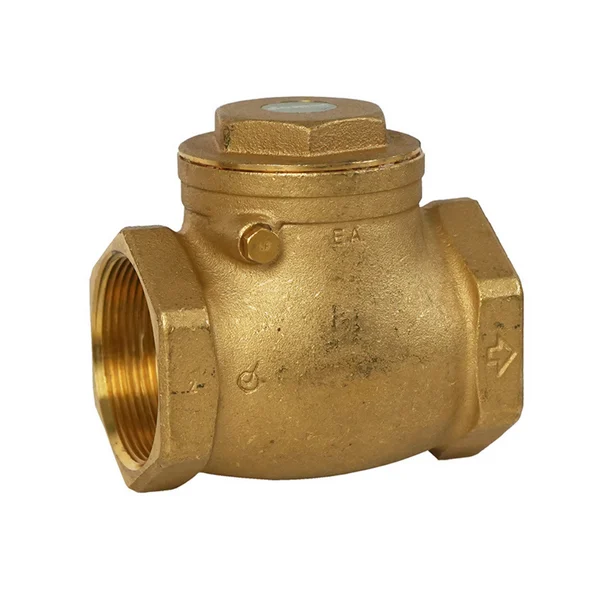 Jomar 105-105G 1 Inch Lead Free Brass Horizontal Swing Check Valve, Threaded Connection, 200 WOG – Carton of 6