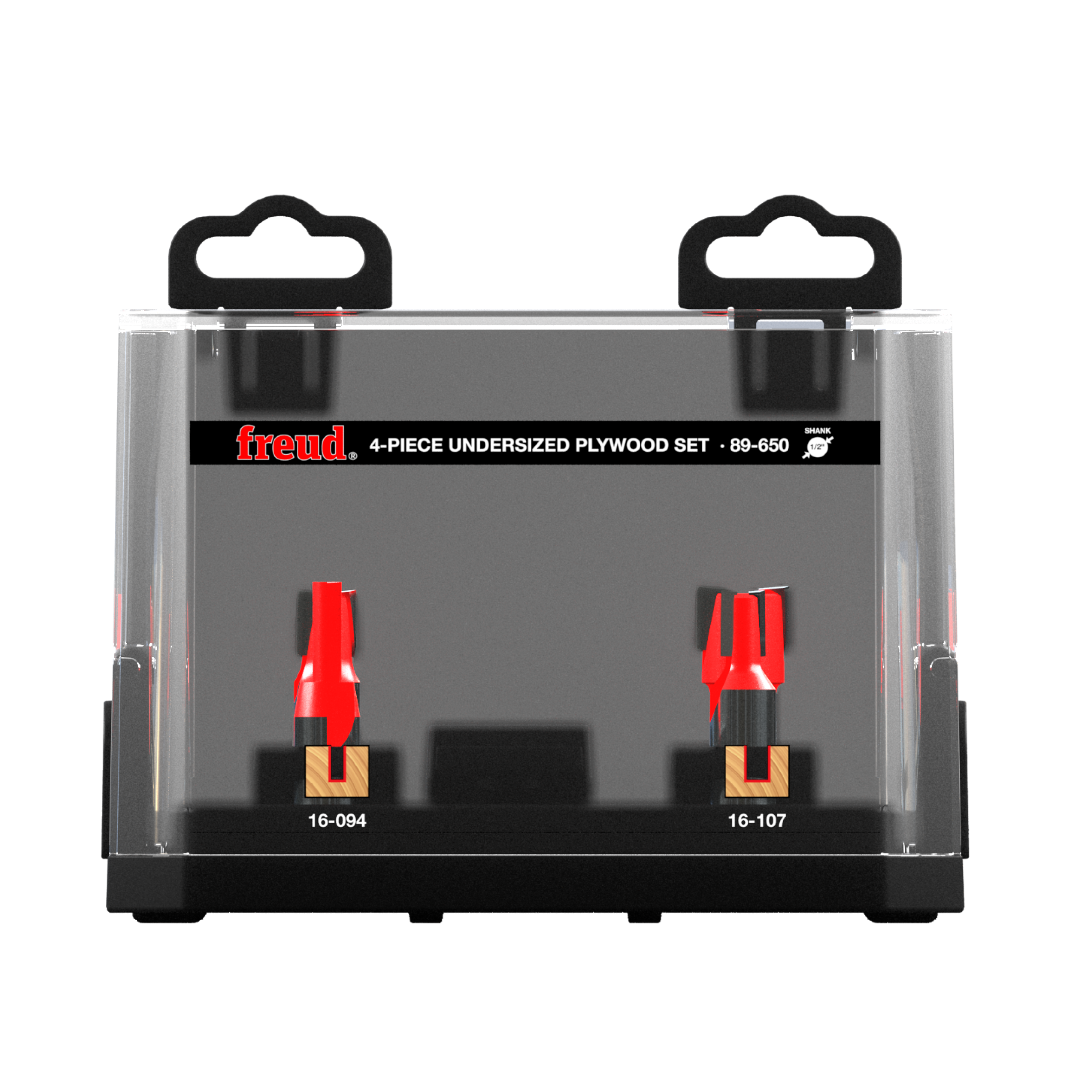 Freud 89-650 4 Piece Undersized Plywood Bit Set (1/2" Shank)