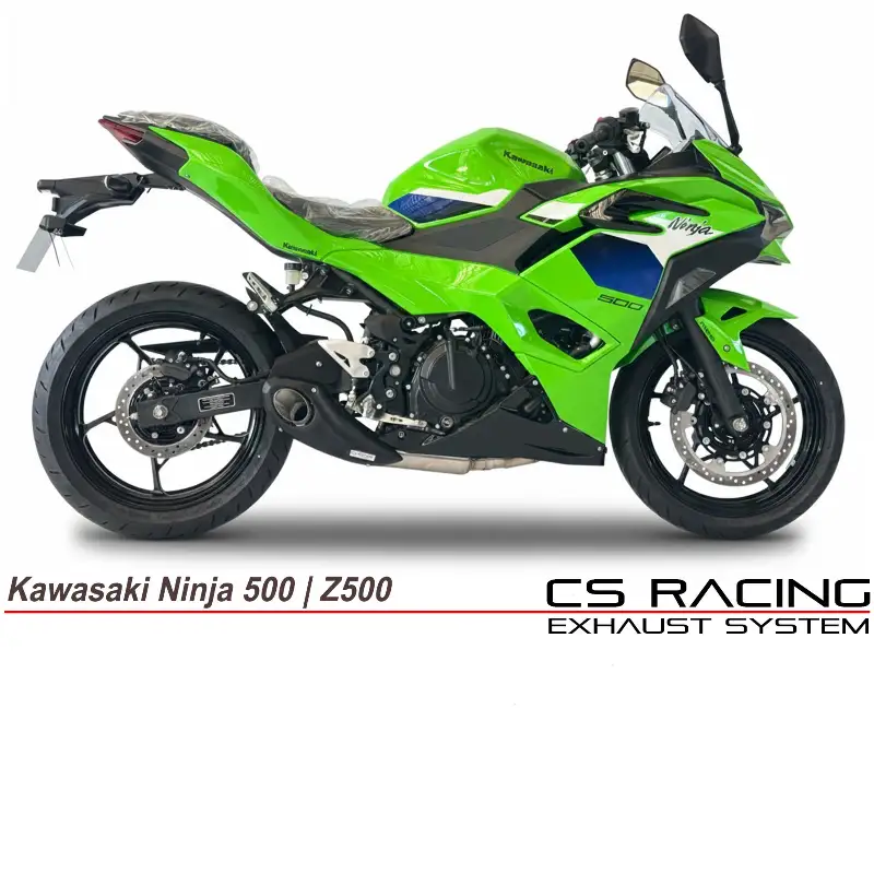2024-on Kawasaki Z500 / Ninja 500 CS Racing Full Exhaust + dB Killer