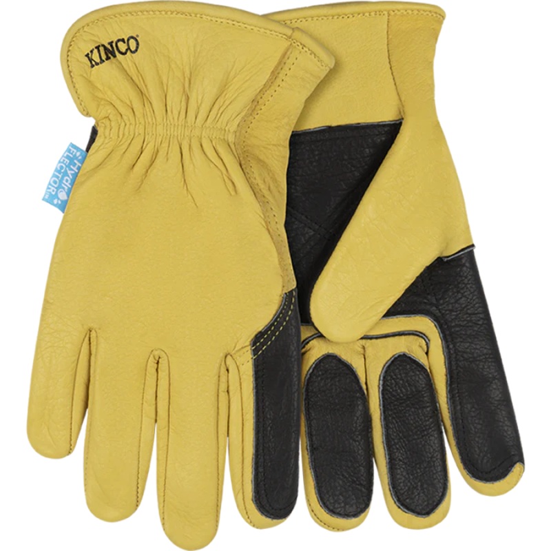 Kinco Hydroflector Water-Resistant Premium Grain Buffalo Driver With Double-Palm Glove
