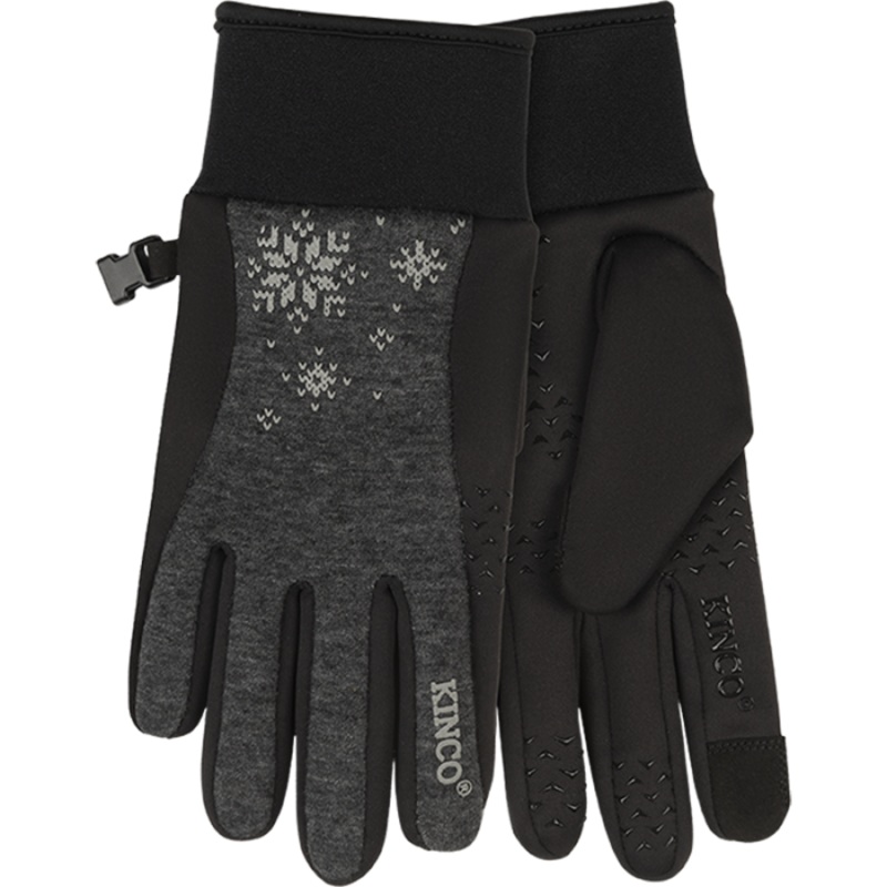 Kinco Women's Lightweight Fleece Gloves Gray
