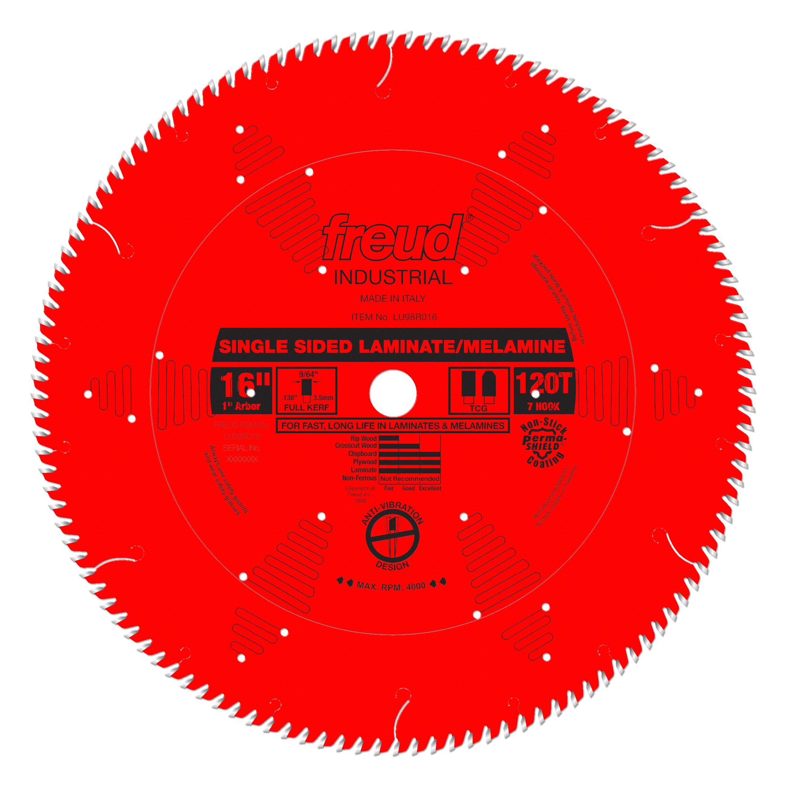 Freud LU98R016 16" Single Sided Laminate/Melamine Blade