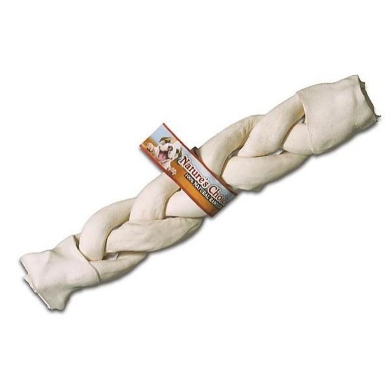 Loving Pets Natures Choice White Braided Rawhide for Dogs
