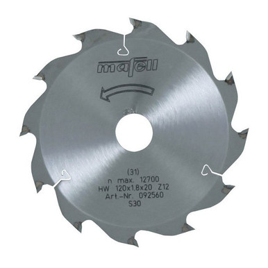 Mafell 092560 Tct Sawblade 120 X 1.2/1.8 X 20 Mm / 12 Alternating Teeth