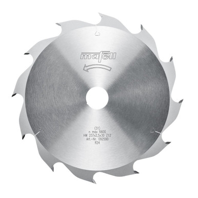 Mafell 092590 Tct Saw Blade, 237 X 1.8/2.5 X 30 Mm, 12 Teeth, At