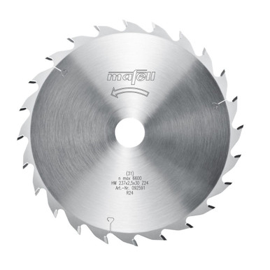 Mafell 092591 Tct Saw Blade, 237 X 1,8/2,5 X 30 Mm, 24 Teeth, At