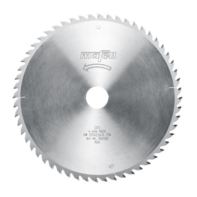 Mafell 092592 Tct Saw Blade, 237 X 1,8/2,5 X 30 Mm, 56 Teeth, At
