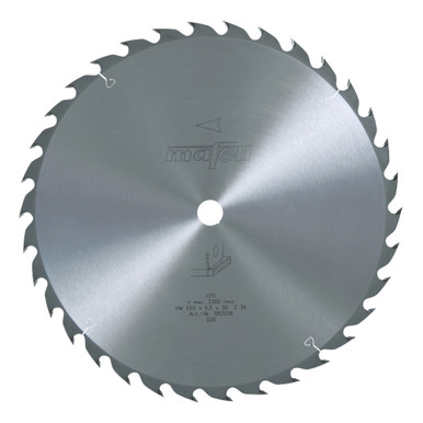 Mafell 092538 Tct Saw Blade, 450 X 2.5/4.5 X 30 Mm, 34 Teeth, At