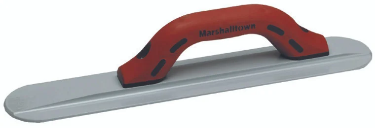 Marshalltown #14612 16″ x 3-1/8″ Round End Mag Float with DuraSoft Handle