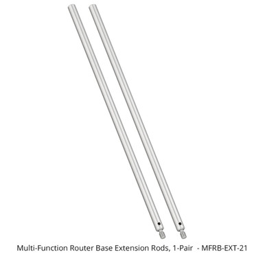 Woodpeckers MFRB-EXT-21 Multi-Function Router Base Extension Rods - 1 pair