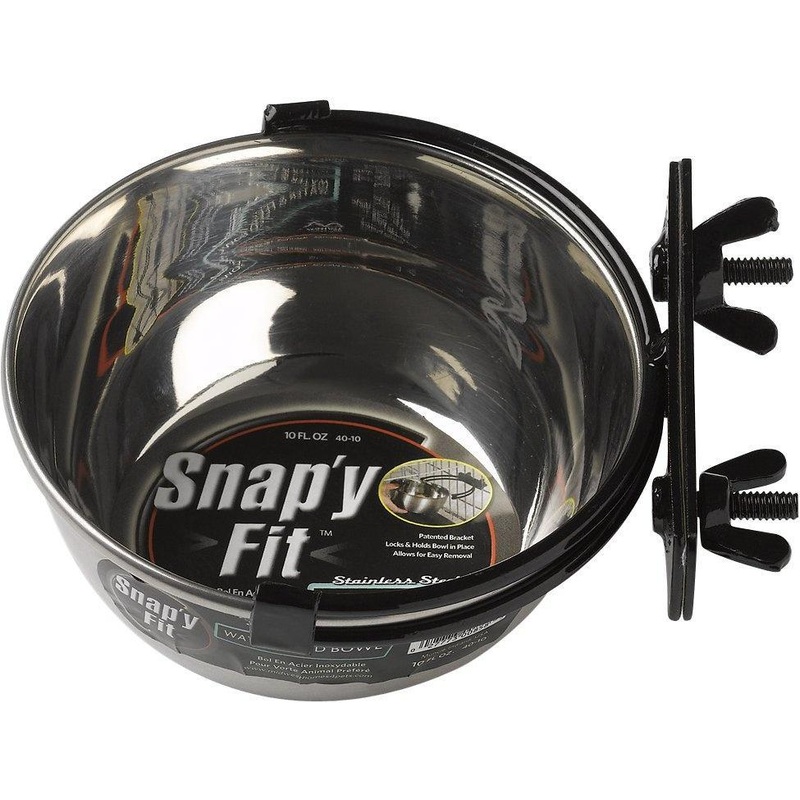 Midwest Stainless Steel Snap'y Fit Water and Feed Bowl
