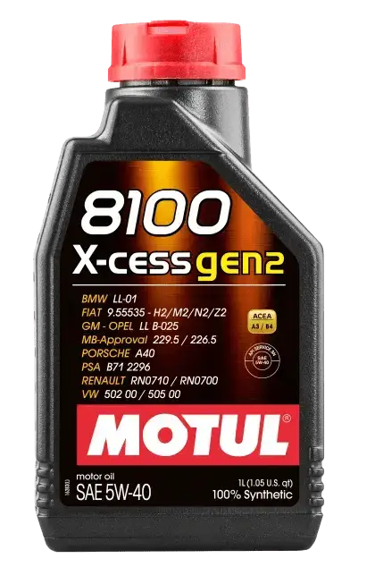MOTUL Motor Oil 8100 X-cess Gen 2 5W40 1 LITER
