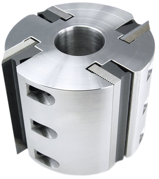 137OD x 310mm Length - Straight Bore - Dual Hook Moulder Cutterhead - 4 Knife