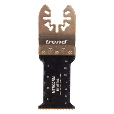 Trend Multi-Tool Blades, 5 Pack, 1-3/8 Inch Fine Tooth Bi-Metal for Wood, Metal & Plastic, Universal Fit with Leading Multi-Tools, MTB/32BM