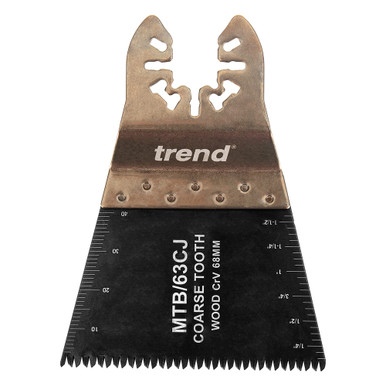 Trend Multi-Tool Blades, 5 Pack, 2-11/16 Inch Coarse Tooth CrV Japanese-Style for Wood and Drywall, Universal Fit for Leading Multi-Tools, MTB/63CJ