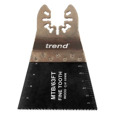 Trend Multi-Tool Blades, 5 Pack, 2-11/16 Inch Fine Tooth CrV for Wood and Plastic, Clean Precision Cuts, Universal Fit with Leading Multi-Tools, MTB/63FT