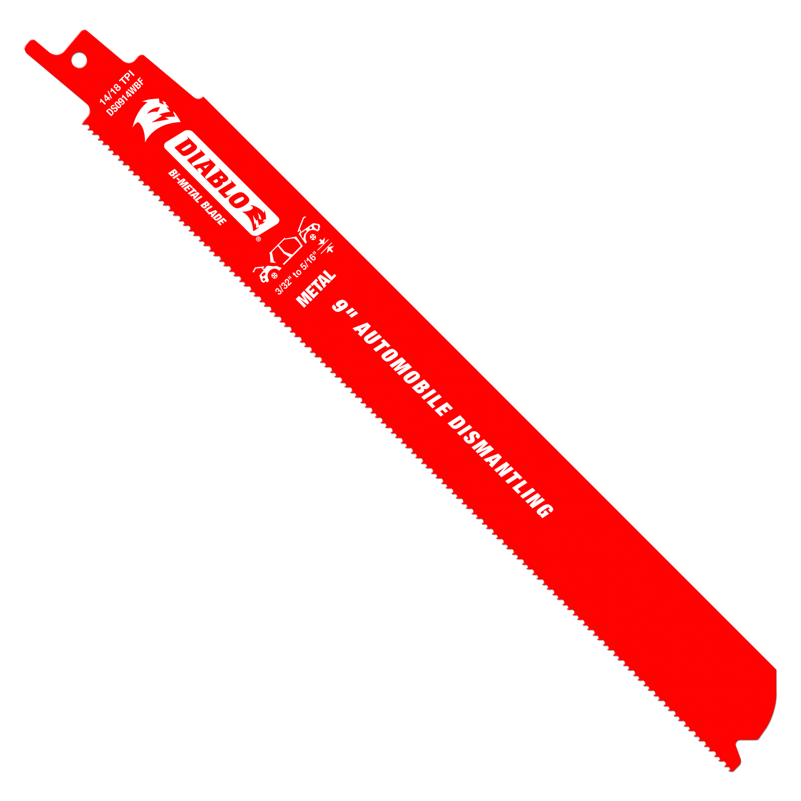 Diablo DS0914WBF25 9 Inch Bi Metal Reciprocating Blade for Auto Dismantling 25 Pack