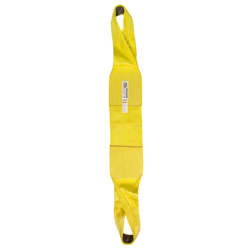 Nylon Lifting Sling - Twisted Eye & Eye | Reinforced Eyes - 10" x10' - 1-ply