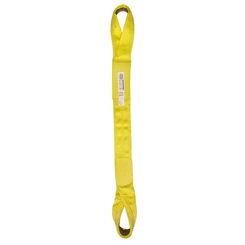 Nylon Lifting Sling - Twisted Eye & Eye | Reinforced Eyes - 6" x30' - 4-ply
