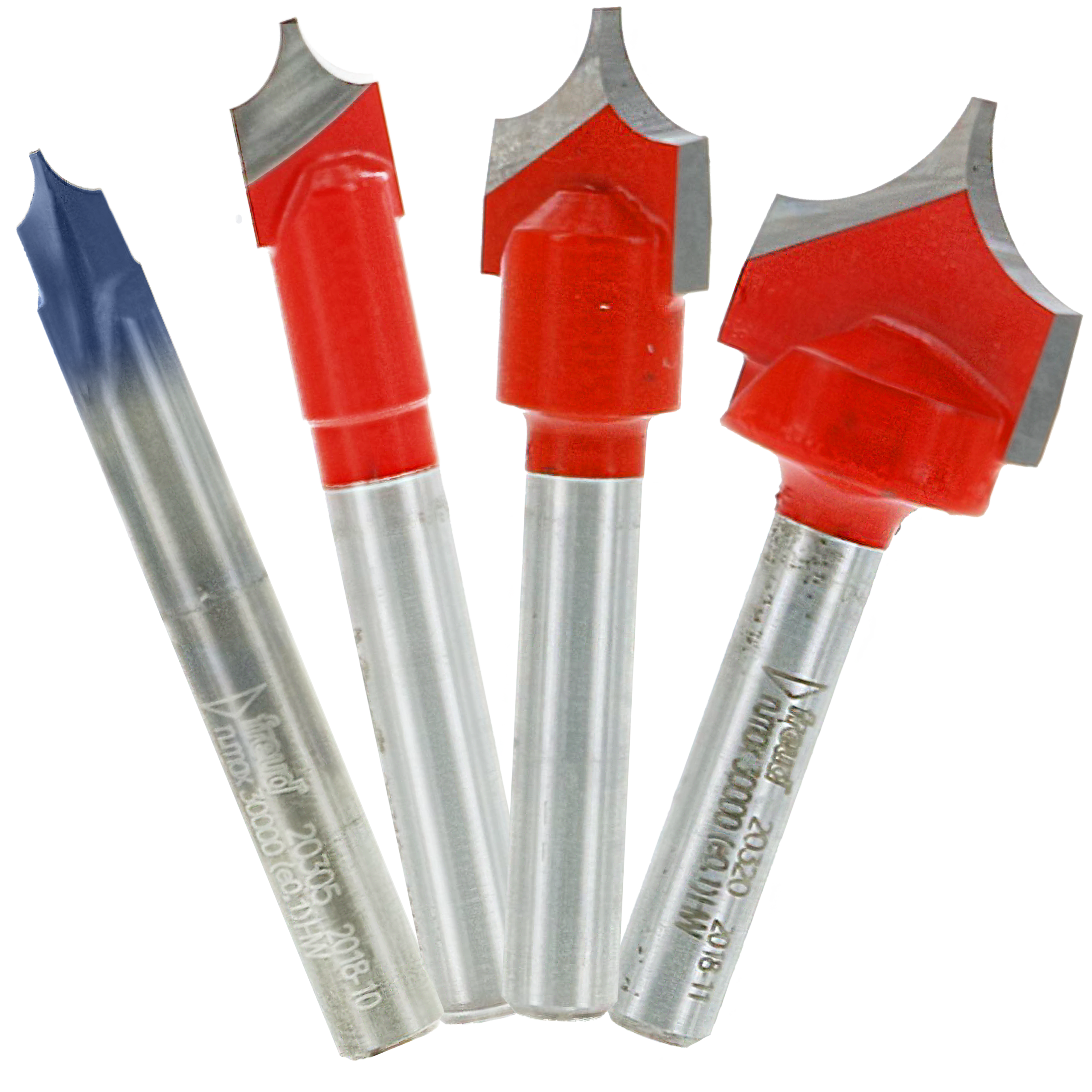 Freud 87-115 4 Piece Radius "V" Groove Bit Set