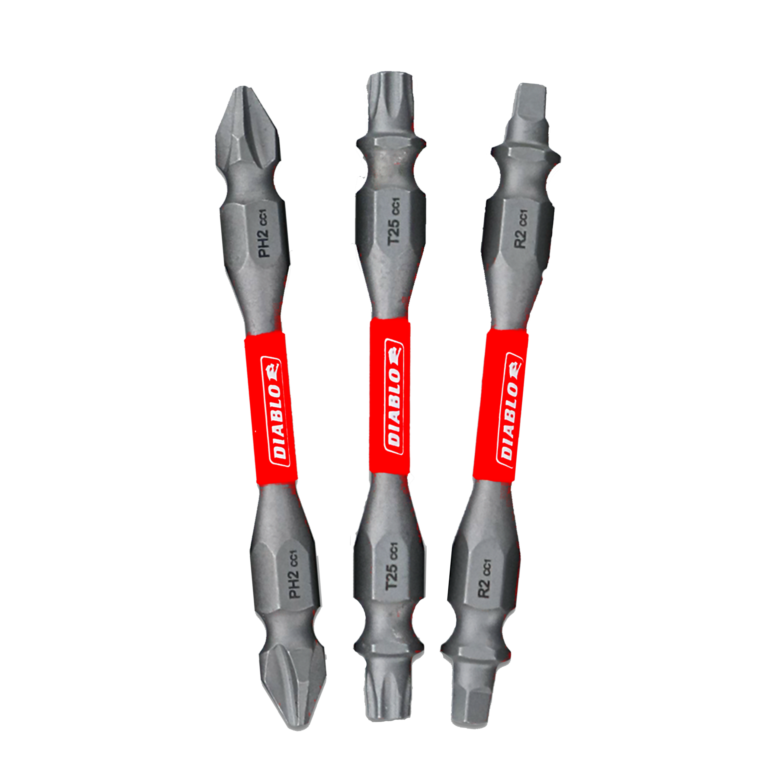 Diablo DDEV25-S3 2-1/2" Double-Ended Phillips, Square and Torx Drive Bit Set (3-Piece)