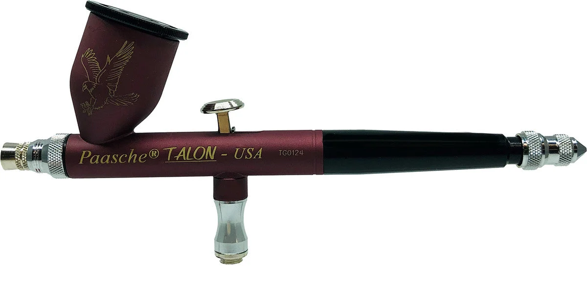 Paasche Talon Cerakote Coated – Cranberry Frost-Black – W/.25, .38 & .66mm Heads