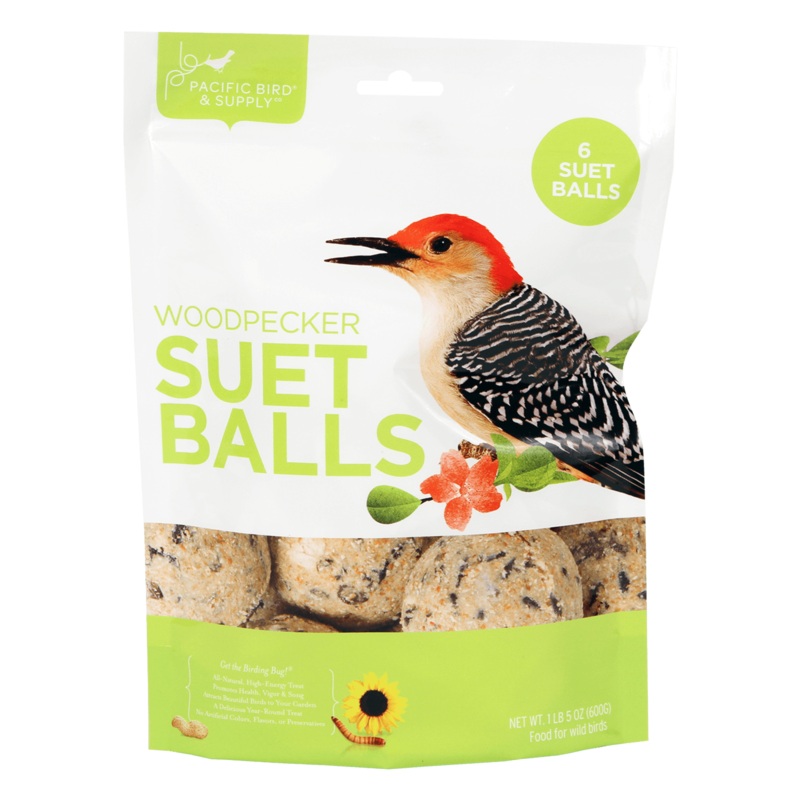Pacific Bird Woodpecker Suet Balls (12 Pack)