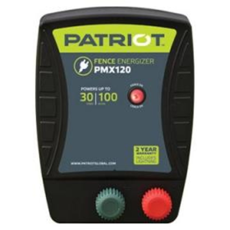 Patriot Pmx 120 110v Ac Powered Fence Charger, 30 Mile / 100 Acre