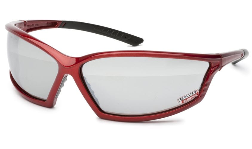 Lincoln I-Beam Red Outdoor Welding Safety Glasses K2972-1