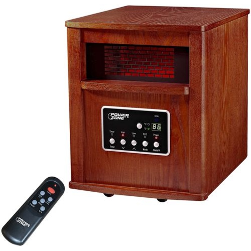PowerZone WH-96H Quartz-Infrared LED Electric Heater w/Remote Control Cherry Cherry