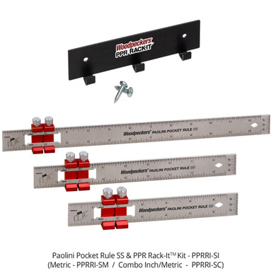 Woodpeckers Paolini Pocket Rule PPRRI-SC PPR Rack-It + PPRSS-SET-C19
