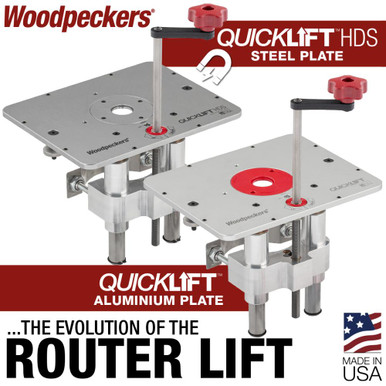 Woodpeckers QL420-A-23 Quicklift 420 - Aluminum Plate - Fits 4.2 Inch router motors