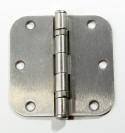Satin Nickel Interior Ball Bearing Door Hinges - 3 1/2" X 3 1/2" With 5/8" Radius Corner - 2 Pack