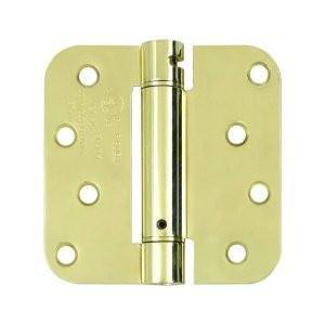4" X 4" Spring Hinges With 5/8" Radius Corner Zinc Dichromate - 2 Pack