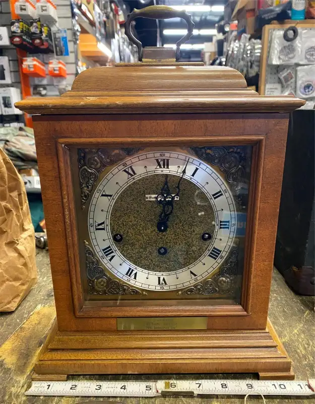 Vtg Seth Thomas Legacy V Triple Chime Bracket Clock Mantle PPG Award 40 years!