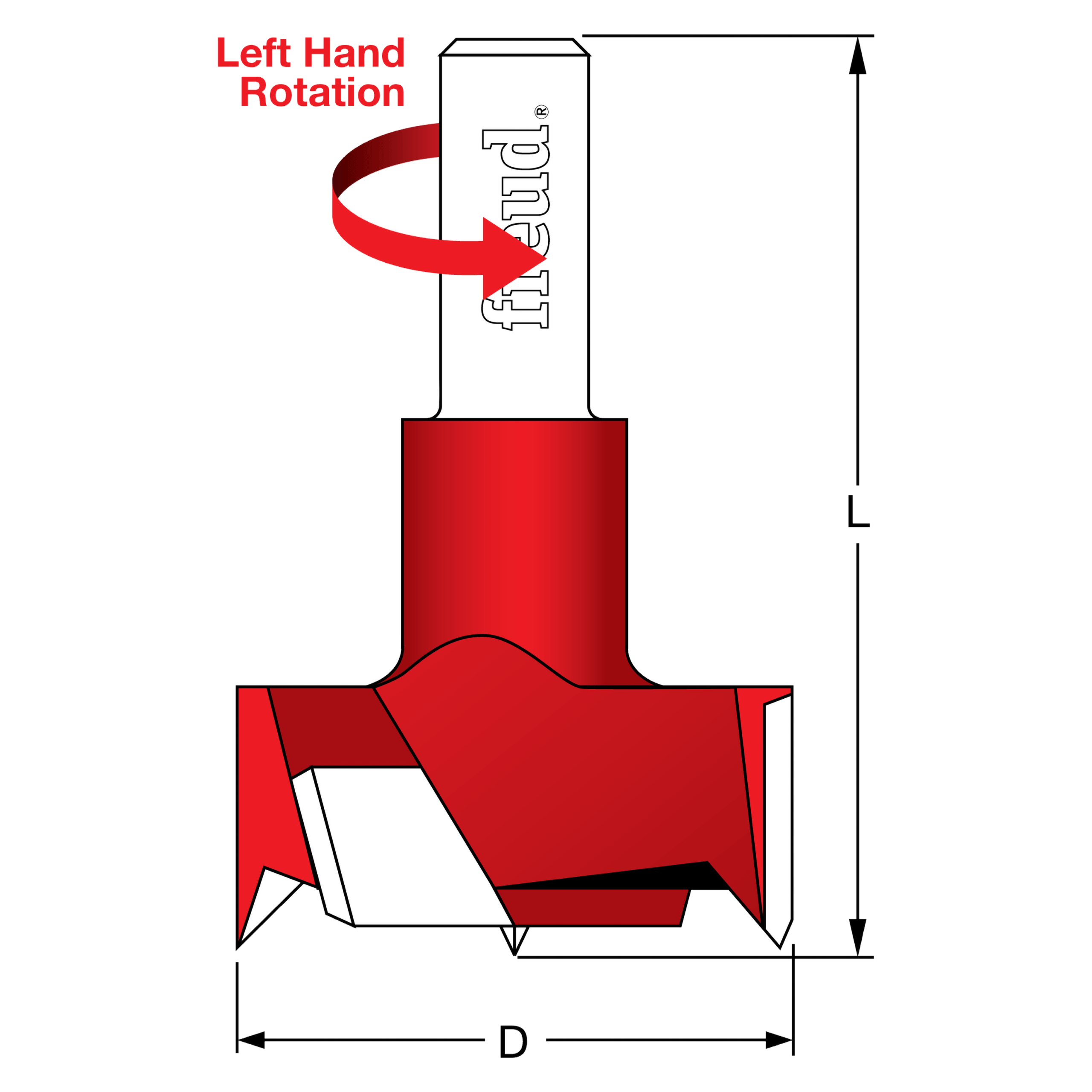 Freud CB14057L 14 mm (Dia.) Cylinder (Hinge) Bit